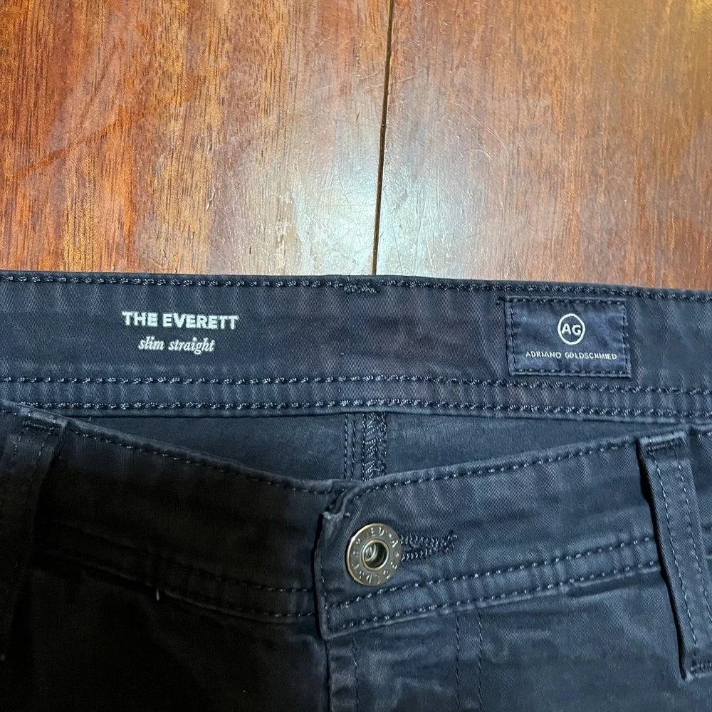 AG Adriano Goldschmied The Everett Slim Straight Jeans Mens 36x32 Dark Wash Blue